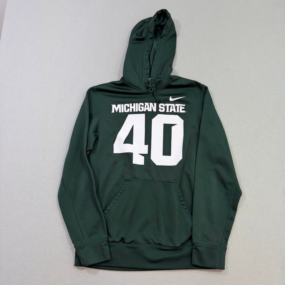 Nike Michigan State Spartans Football Hoodie Men's Small Green Max Bullough MSU